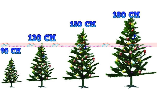 Yılbaşı Çam Ağacı 120cm 42 Süs 4MT Sim ve Işık