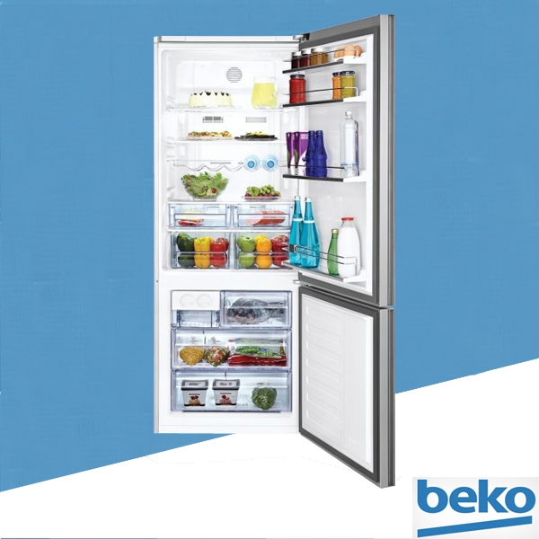 Beko B 9480 NEB Siyah Camlı No-Frost Buzdolabı