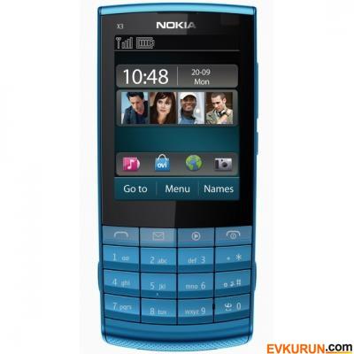 Nokia X3-02 Touch Renk siyah ve beyaz