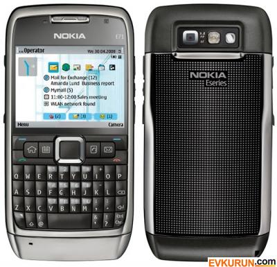 Nokia E71-3G Wİ-Fİ Renk siyah