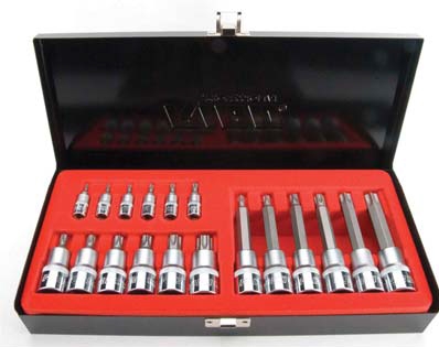 Rico 19 Pc 1/4-1/2 Bit uç torx lokma Seti