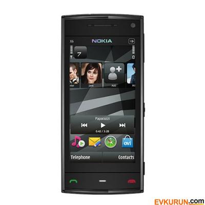 Nokia X6 8 GB siyah cep telefonu