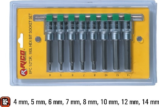 Rico 8 PC 1/2 Allen Lokma Seti Uzun