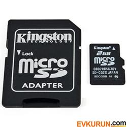 KINGSTON 2GB MICRO SD KART SD-MINI SD ADAPTÖRLÜ