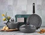 Amboss Volcano 5 Parça Granit Tencere Seti