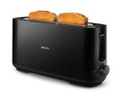 PHILIPS Daily Collection Ekmek Kızartma Makinesi - uzun yuvalı, siyah HD2590/90
