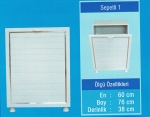 PVC Plastik Kirili Çamaşır 60 Cm Sepetili-1