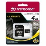Transcend 4 GB Class 10 Micro SD + SD Çevirici