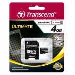  Transcend 4 GB Class 10 Micro SD + SD Çevirici