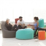 Hip Chik Chairs Hip Chik Chairs Round Ottoman Puf Minder Bej