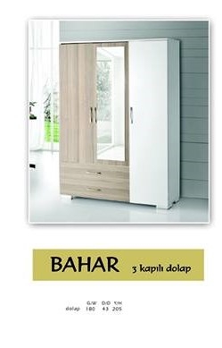 Bahar 3 Kapılı Dolap Modeli