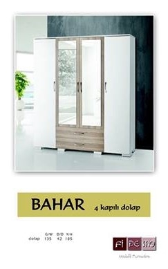 Bahar 4 Kapılı Dolap Modeli