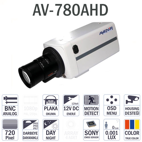 HD 720P Aptina cmos AV-780AHD Analogy güvenlik Kamerası