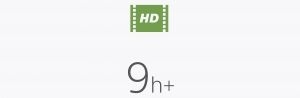 Icon showing 580 mins of video